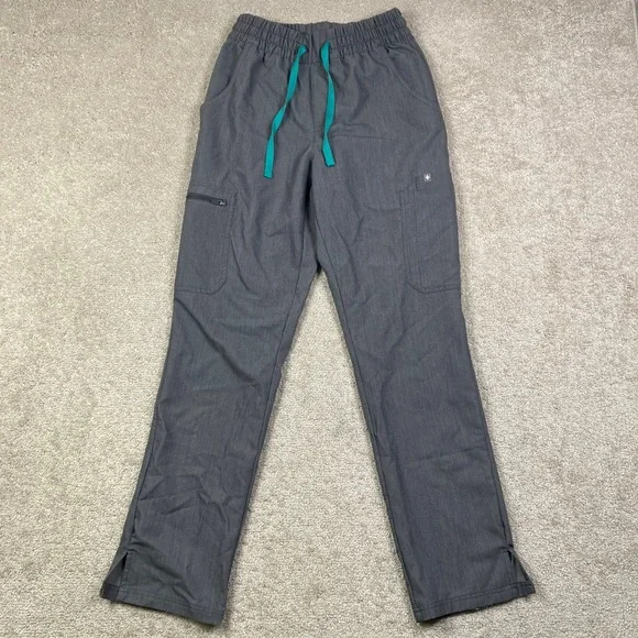 FIGS Technical Collection Scrubs Set Women XXS Top S Pants Graphite Grey Heather - Picture 9 of 15